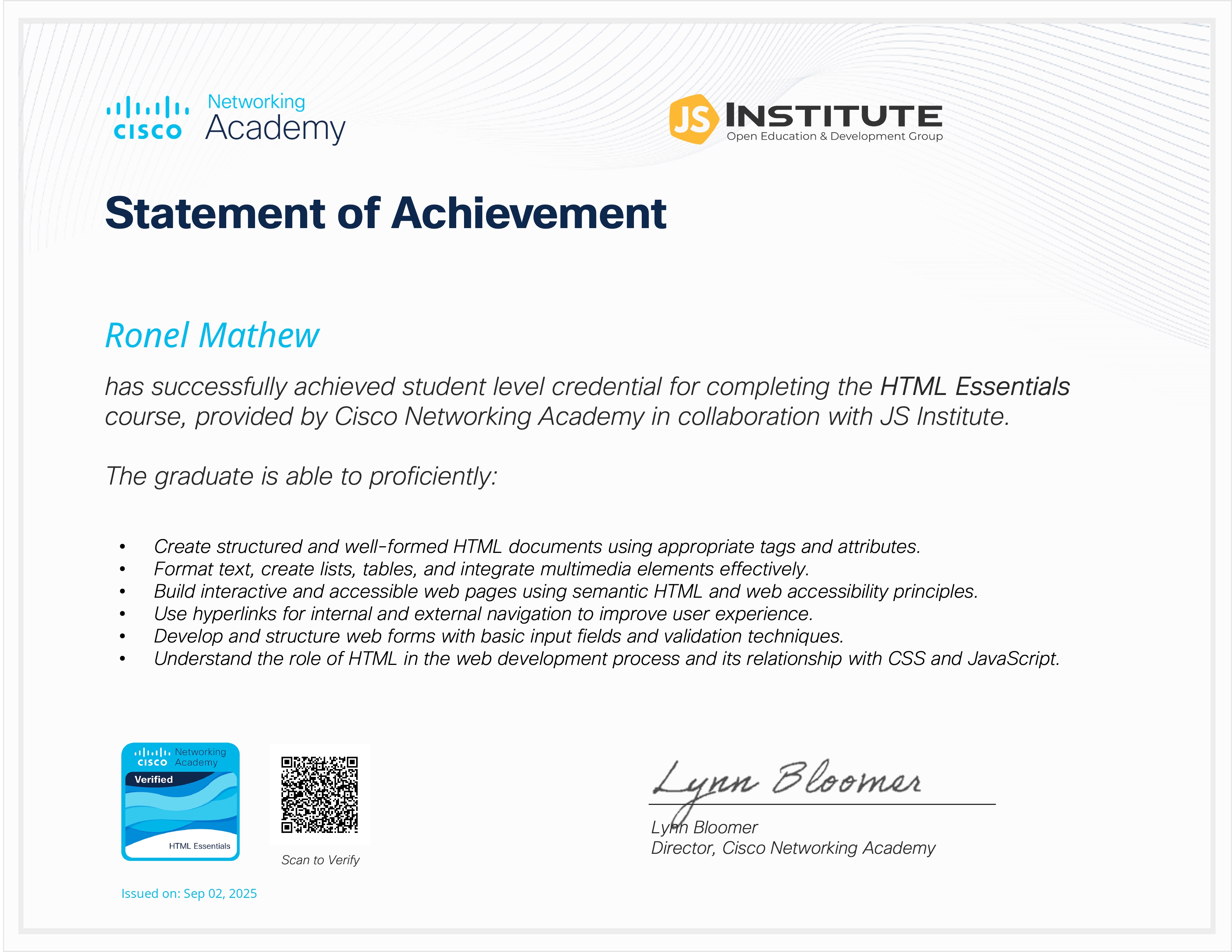 Cisco HTML Essentials