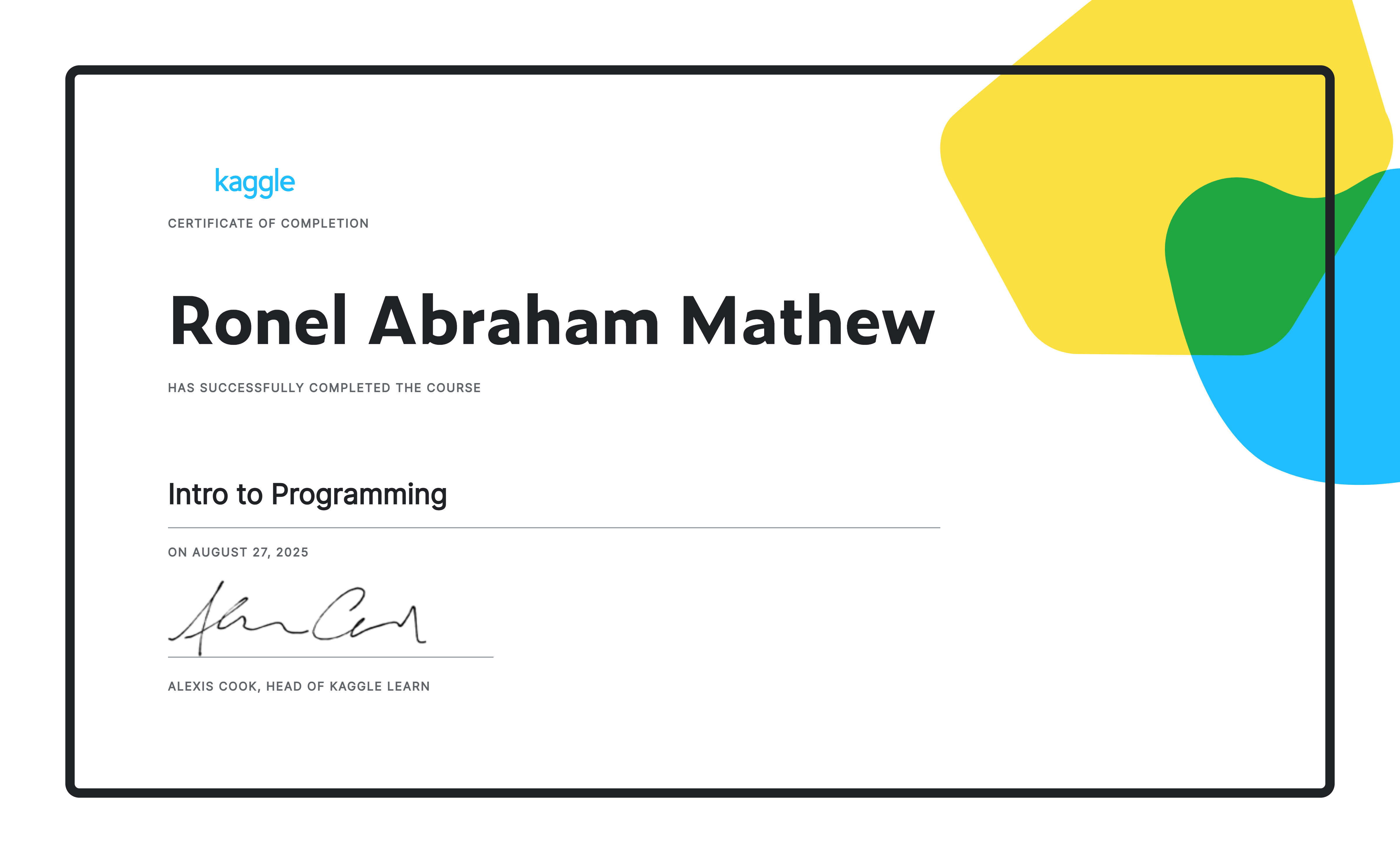 Kaggle Programming