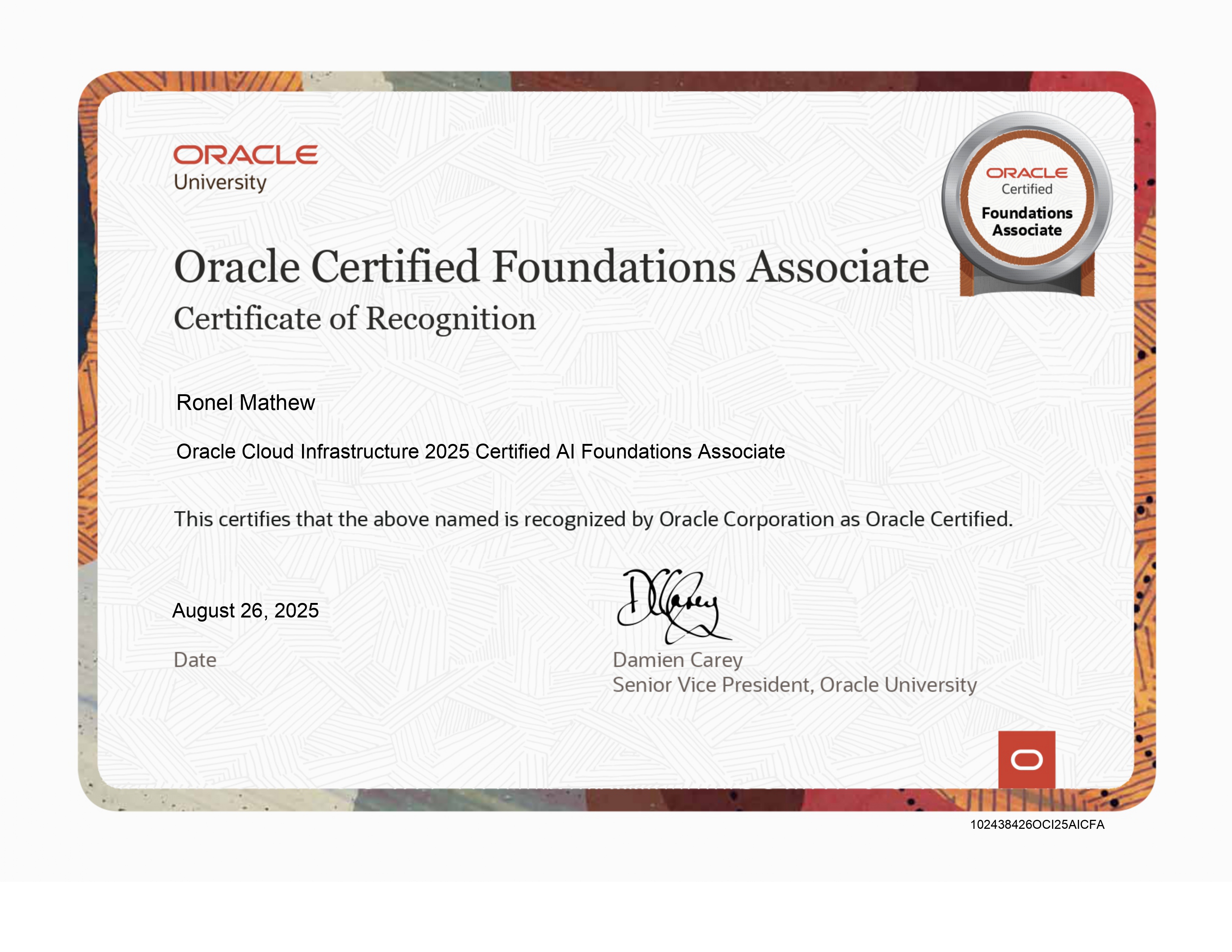 Oracle AI Foundations